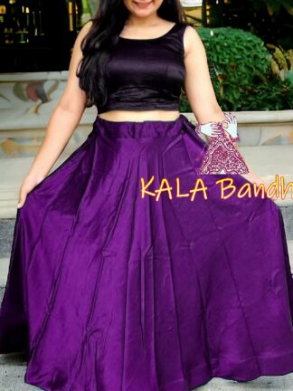 Magenta Pure Modal Silk Plain Designer Lehenga Choli