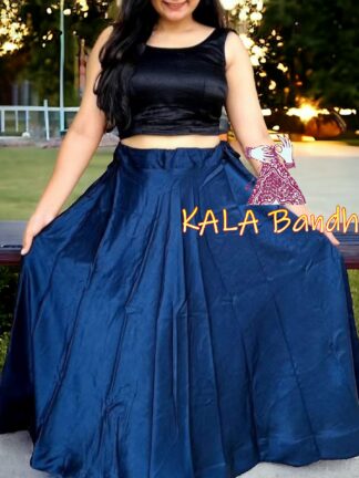 Peacock Pure Modal Silk Plain Designer Lehenga Choli