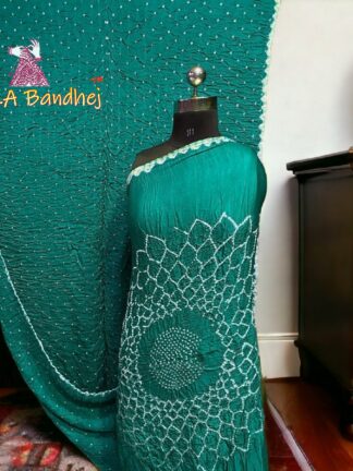 Rama Bandhani Makdi Saree Pure Modal Silk