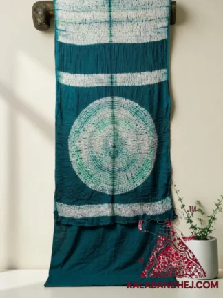 Peaocock Rama Shibori Leheriya Saree Pure Modal Silk