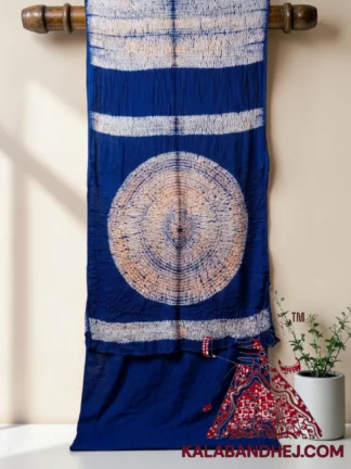 Royal Blue Shibori Leheriya Saree Pure Modal Silk