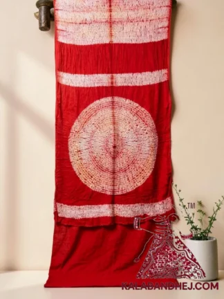 Orange Shibori Leheriya Saree Pure Modal Silk