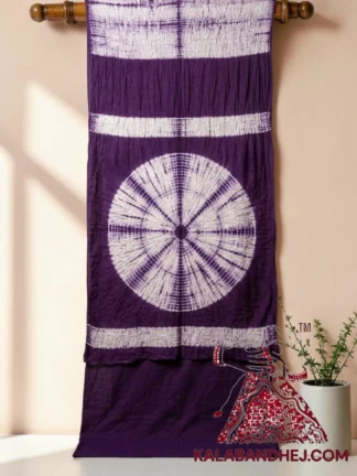 Purple Shibori Leheriya Saree Pure Modal Silk
