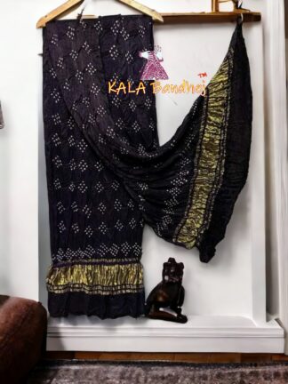 Black Bandhani Dupatta Pure ModalSilk