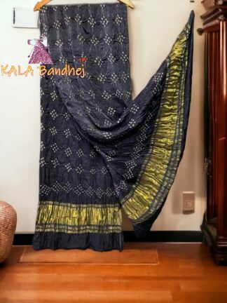 Grey Bandhani Dupatta Pure ModalSilk