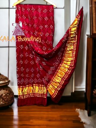 Blood Red Bandhani Dupatta Pure ModalSilk