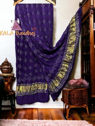 Purple Bandhani Dupatta Pure ModalSilk