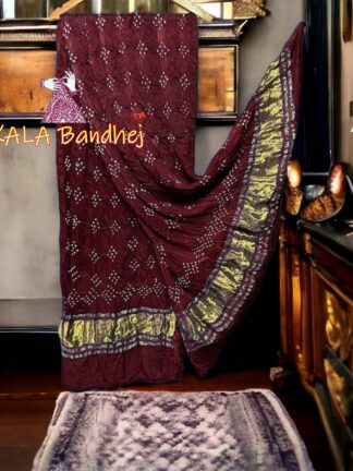 Brown Bandhani Dupatta Pure ModalSilk