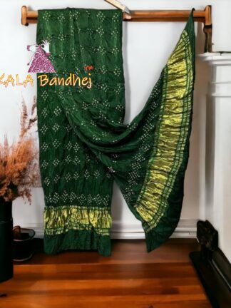 Green Bandhani Dupatta Pure ModalSilk