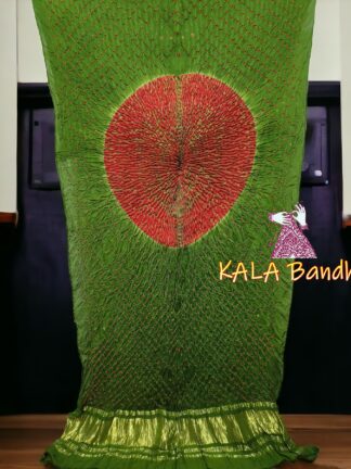 Mehndi Red Bandhani Shibori Dupatta Pure ModalSilk