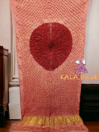 Pitch Red Bandhani Shibori Dupatta Pure ModalSilk