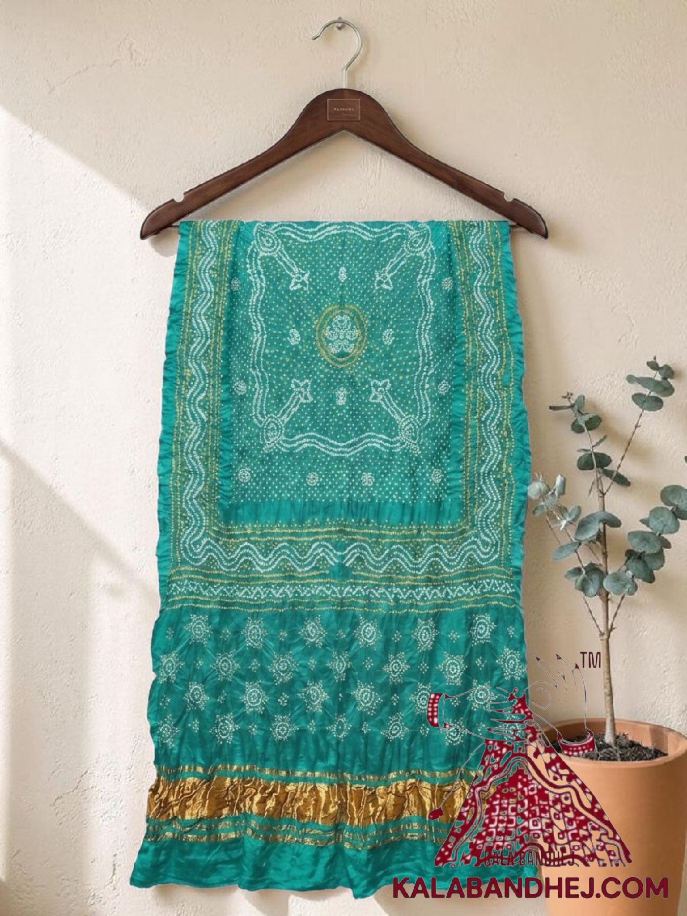 Rama Bandhani Chandrakhani Dupatta Pure Gaji Silk