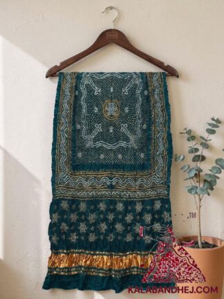 Morpitch Bandhani Chandrakhani Dupatta Pure Gaji Silk