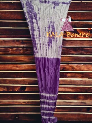 Purple Rama Shibori Stole Pure Cotton