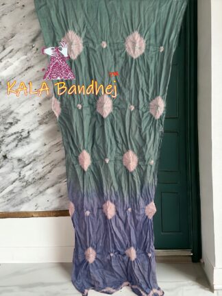 Aqua Thunder Shibori Stole Pure Cotton