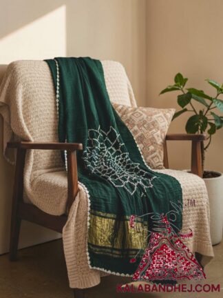 Green Makdi Bandhani Saree Pure Modal Silk