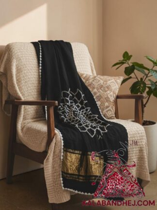 Black Makdi Bandhani Saree Pure Modal Silk