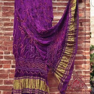 Magenta Ambadal Bandhani Dupatta Pure Modal Silk