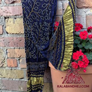 Navy Blue Ambadal Bandhani Dupatta Pure Modal Silk