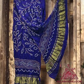 Blue Ambadal Bandhani Dupatta Pure Modal Silk