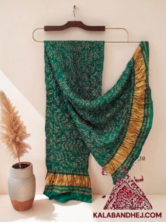 Rama Ambadal Bandhani Dupatta in Pure Gaji Silk