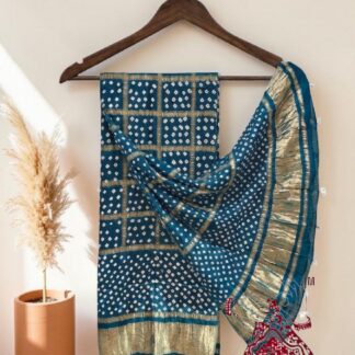 Rama Gharchola Dot Bandhani Dupatta Pure Modal Silk