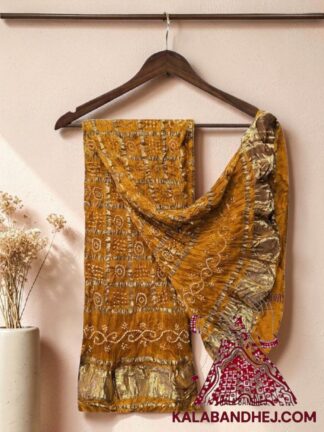 Yellow Gharchola Bandhani Dupatta Pure Modal Silk