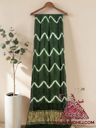 Mahendi Leheriya Tie-Dye Saree in Pure Modal Silk