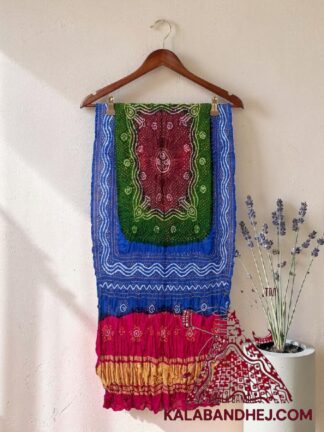 Rani Palav Fourcolor Chandrakhani Bandhani Dupatta Pure Gaji Silk
