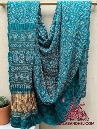 Rama Ambadal Rai Bandhani Saree in Pure Gaji Silk